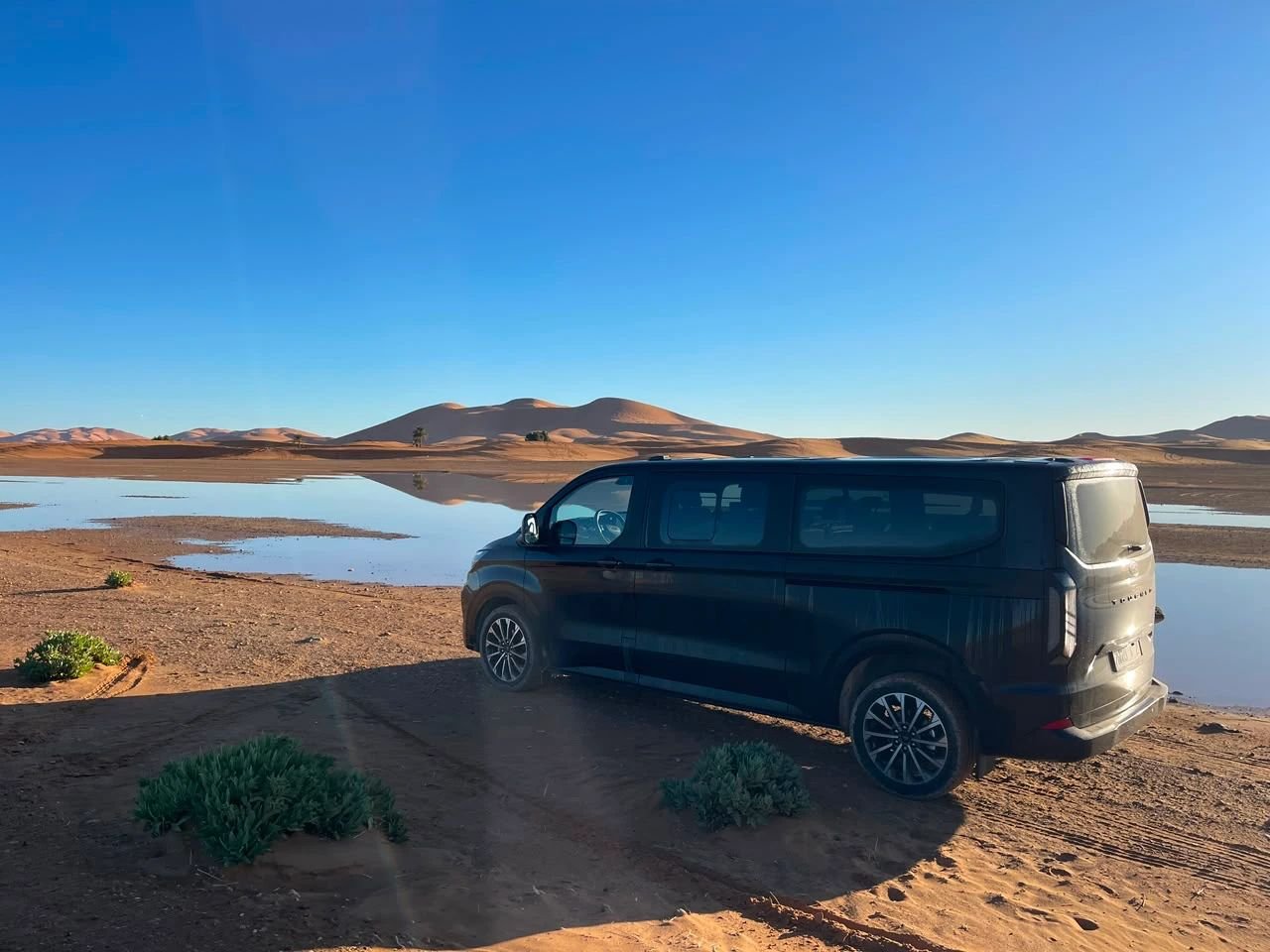 Our minivan near the Merzouga dunes