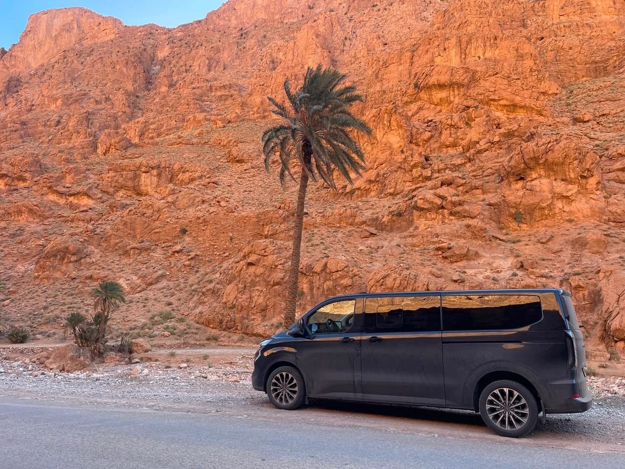 Our minivan in the Todra gorge